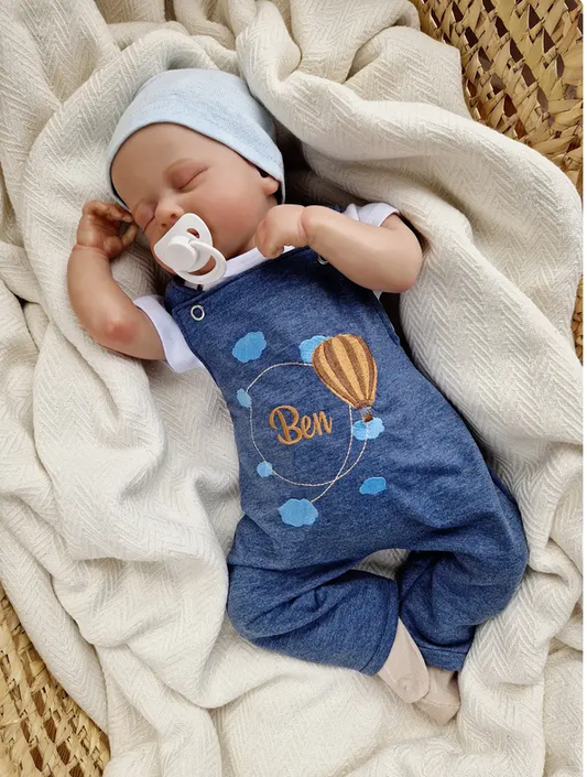 Individuell bestickbare Latzhose| French Terry Myawi-Kids