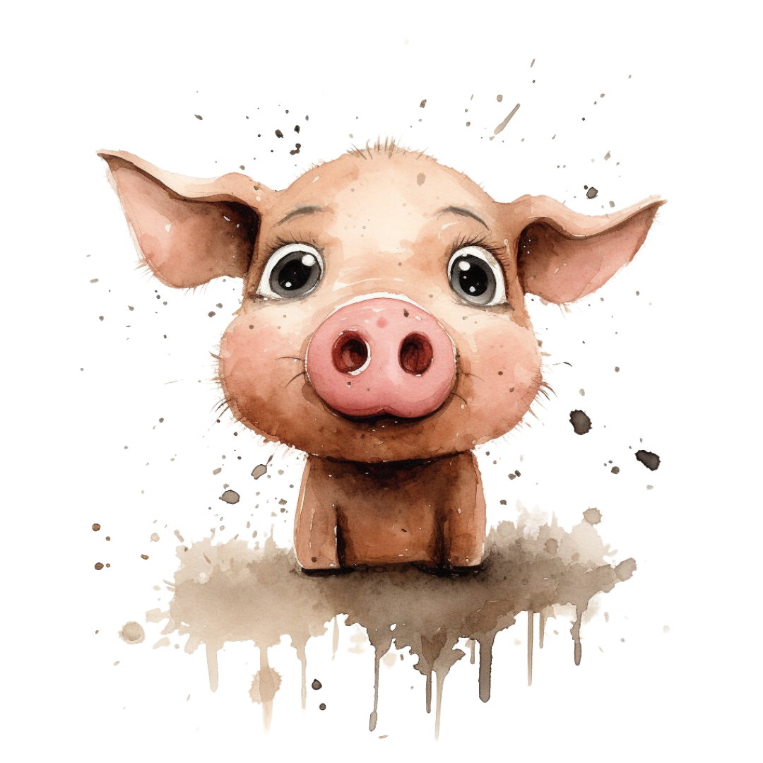 Bügelbild Schwein Myawi-Kids