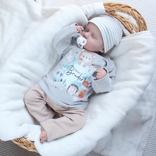 Personalisierbares Baby-Langarmshirt aus French Terry mit individuellem Namen