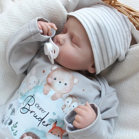 Personalisierbares Baby-Langarmshirt aus French Terry mit individuellem Namen