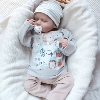 Personalisierbares Baby-Langarmshirt aus French Terry mit individuellem Namen