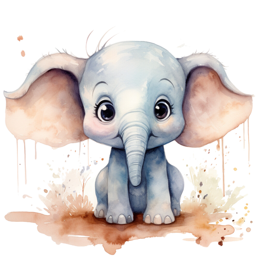 Bügelbild Elefant Myawi-Kids
