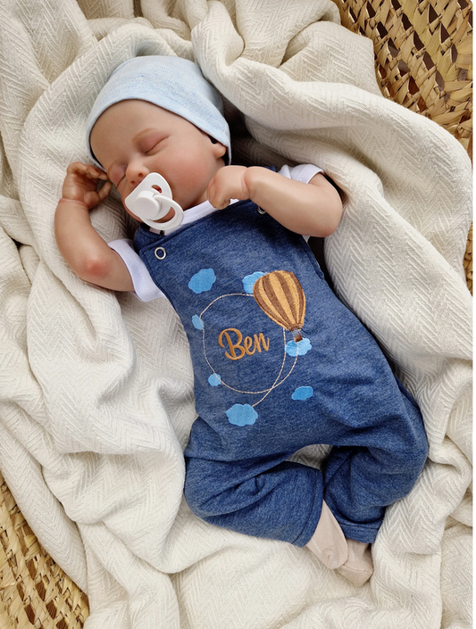 Individuell bestickbare Latzhose| French Terry Myawi-Kids